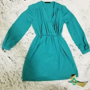 Teal Green Wrap Dress